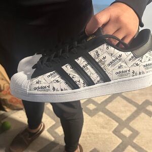 Adidas Monochrome Patterned Sneakers